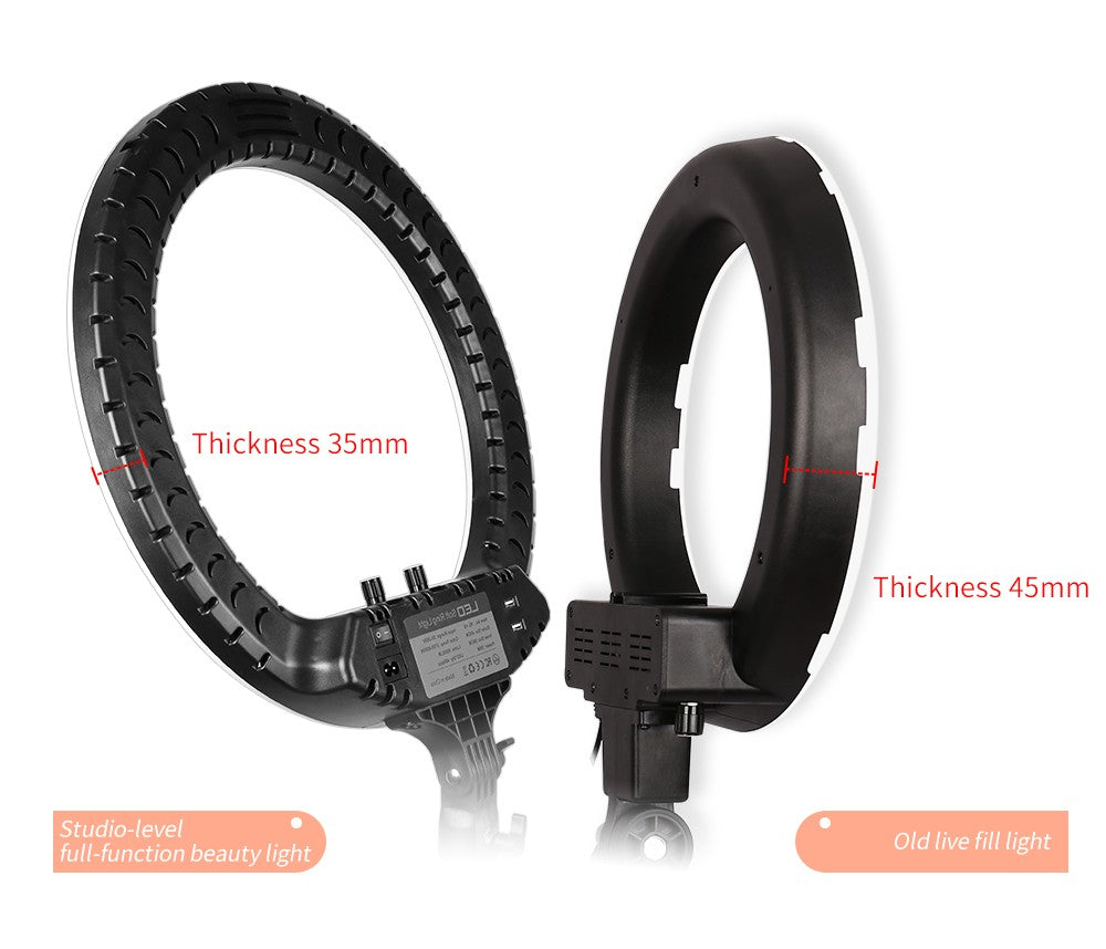 Ring Light LED 18 com Tripé Ajustável e Controle Remoto – Iluminação Profissional para Foto e Vídeo