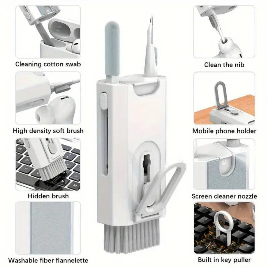 Kit de Limpeza Multifuncional 7 em 1 para Teclado e Fones de Ouvido – Q6E