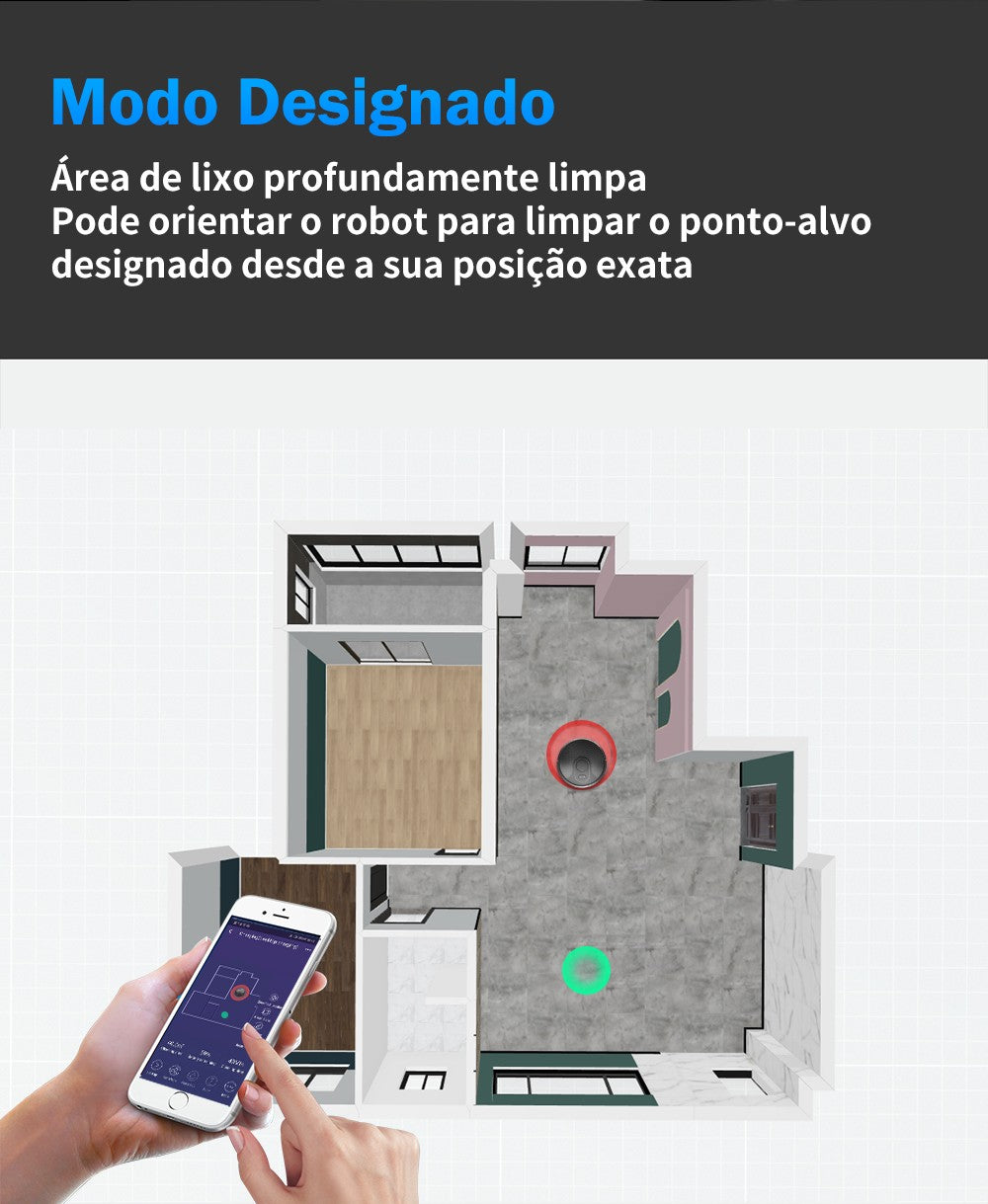 Aspirador Robô ABIR X6 – Navegação Visual, APP com Barreiras Virtuais, Sucção de 6000PA, Mop Inteligente e Lavagem de Pisos e Carpetes