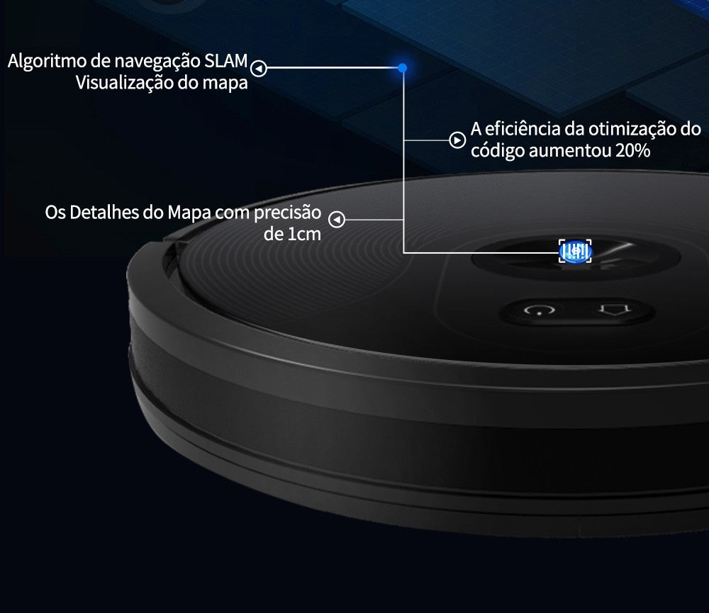 Aspirador Robô ABIR X6 – Navegação Visual, APP com Barreiras Virtuais, Sucção de 6000PA, Mop Inteligente e Lavagem de Pisos e Carpetes