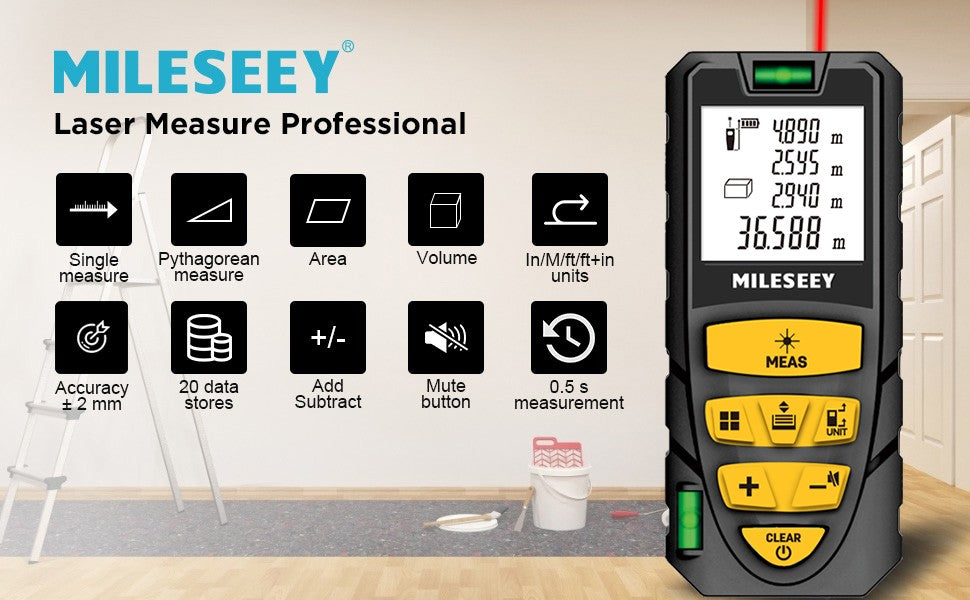 Trena a Laser de Alta Precisão MILESEEY S2 – 40M