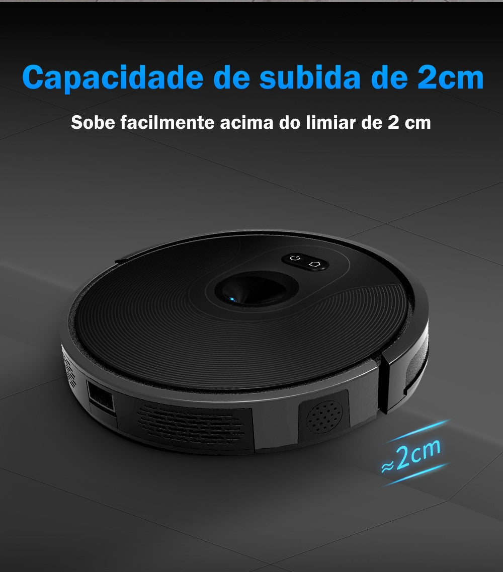 Aspirador Robô ABIR X6 – Navegação Visual, APP com Barreiras Virtuais, Sucção de 6000PA, Mop Inteligente e Lavagem de Pisos e Carpetes