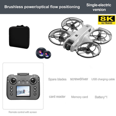 Drone V666 Mini RC com Câmera Dupla 8K HD, Modo Headless e Giroscópio de 6 Eixos
