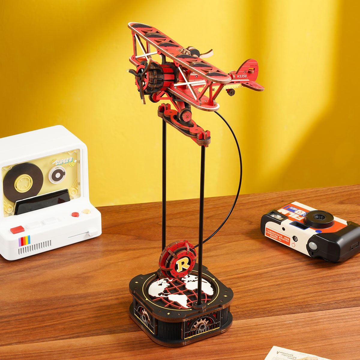 Kit de Construção 3D Robotime ROKR – Balanço por Gravidade em Madeira