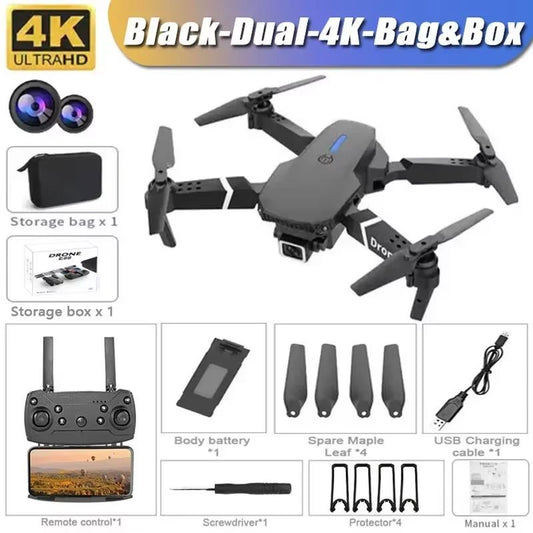Drone Profissional com Duas Câmera 4K Wide-Angle, Wi-Fi FPV e Estabilizador de Altura