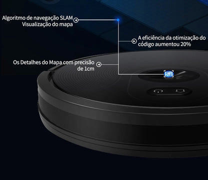 Aspirador Robô ABIR X6 – Navegação Visual, APP com Barreiras Virtuais, Sucção de 6000PA, Mop Inteligente e Lavagem de Pisos e Carpetes