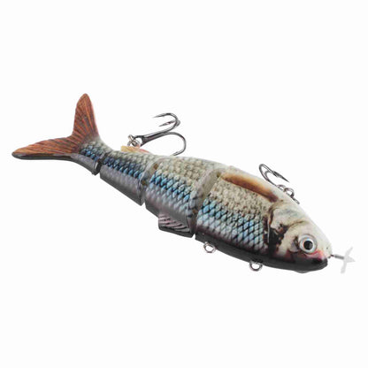 Isca de Pesca Robótica Elétrica Multi-Articulada com Luz LED