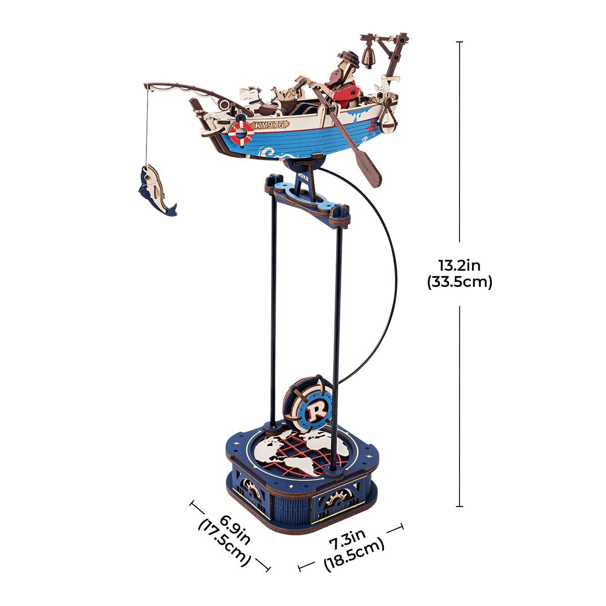 Kit de Construção 3D Robotime ROKR – Balanço por Gravidade em Madeira