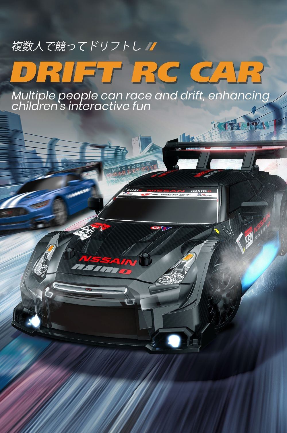 Carro de Controle Remoto Mustang Drift 4WD – Alta Velocidade