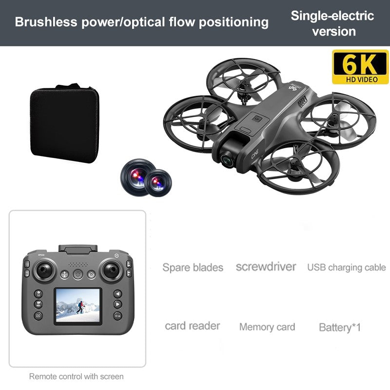 Drone V666 Mini RC com Câmera Dupla 8K HD, Modo Headless e Giroscópio de 6 Eixos
