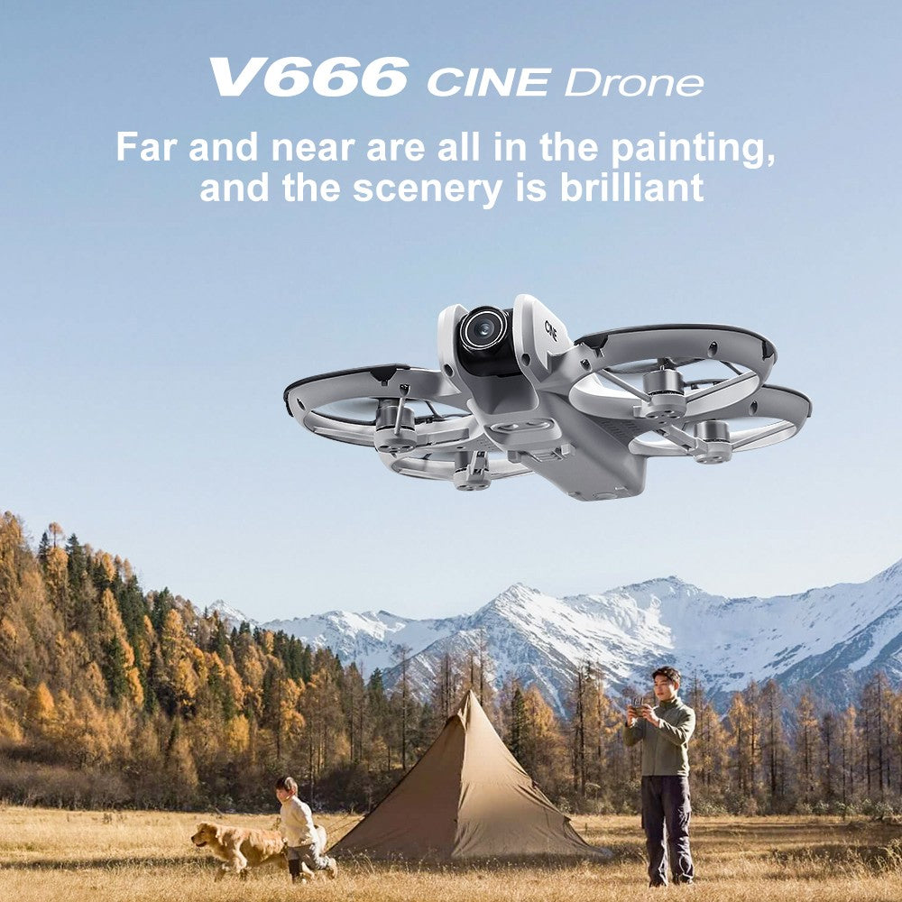 Drone V666 Mini RC com Câmera Dupla 8K HD, Modo Headless e Giroscópio de 6 Eixos