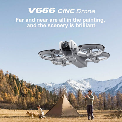Drone V666 Mini RC com Câmera Dupla 8K HD, Modo Headless e Giroscópio de 6 Eixos