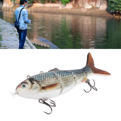 Isca de Pesca Robótica Elétrica Multi-Articulada com Luz LED
