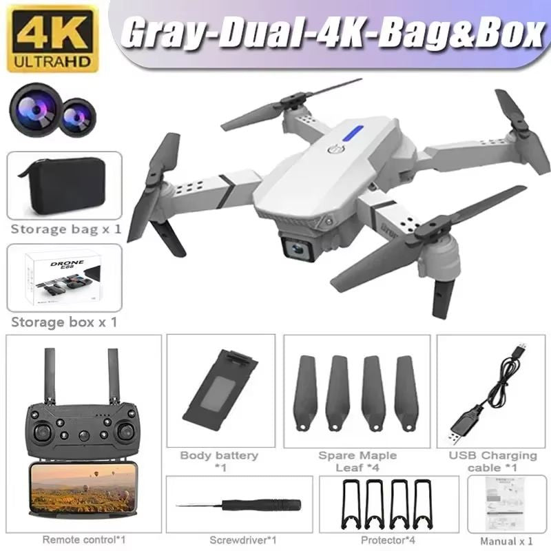 Drone Profissional com Duas Câmera 4K Wide-Angle, Wi-Fi FPV e Estabilizador de Altura
