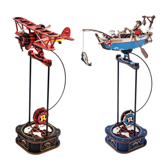 Kit de Construção 3D Robotime ROKR – Balanço por Gravidade em Madeira