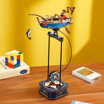 Kit de Construção 3D Robotime ROKR – Balanço por Gravidade em Madeira