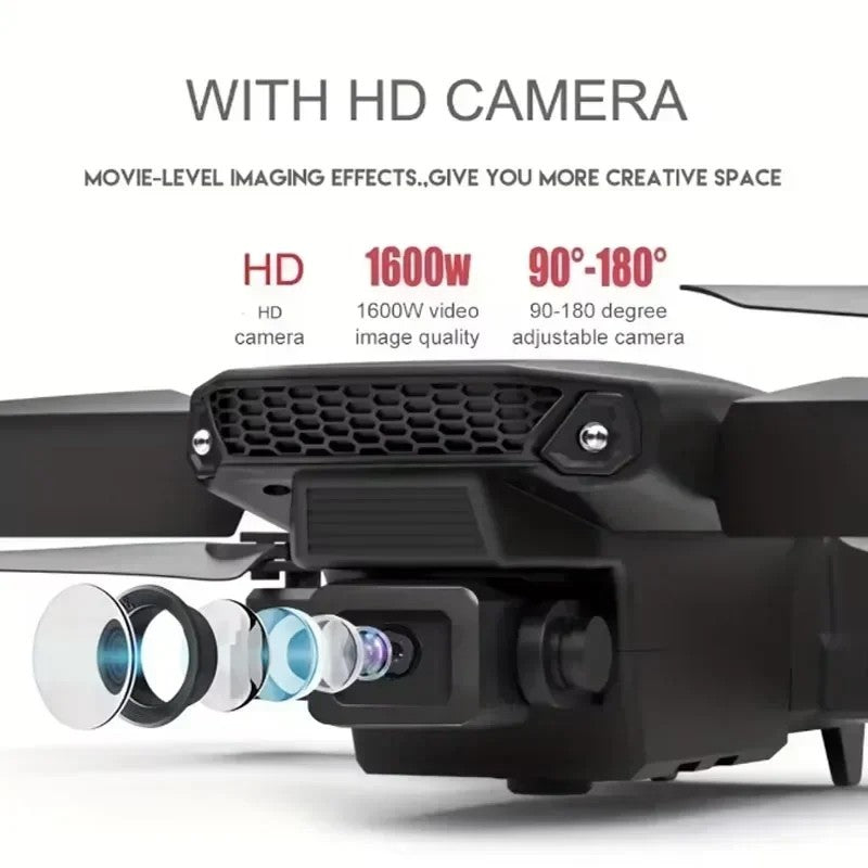 Drone Profissional com Duas Câmera 4K Wide-Angle, Wi-Fi FPV e Estabilizador de Altura