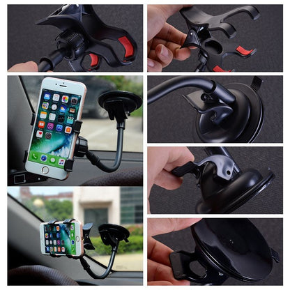 Suporte de Celular para Carro 360° – Ventosa Giratória, Montagem Flexível