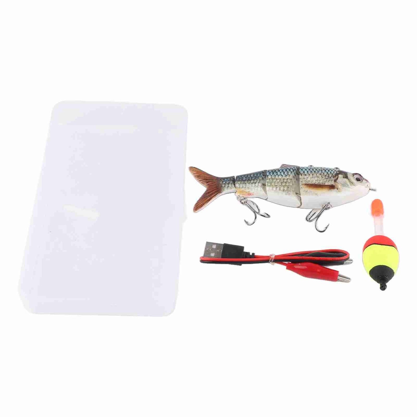 Isca de Pesca Robótica Elétrica Multi-Articulada com Luz LED