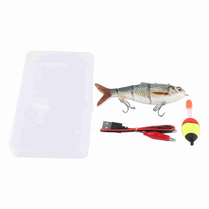 Isca de Pesca Robótica Elétrica Multi-Articulada com Luz LED