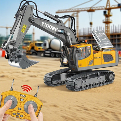 Máquina de Controle Remoto Infantil 2.4G 4WD - Caminhão Basculante, Escavadeira, Pá Carregadeira, Trator de Esteira