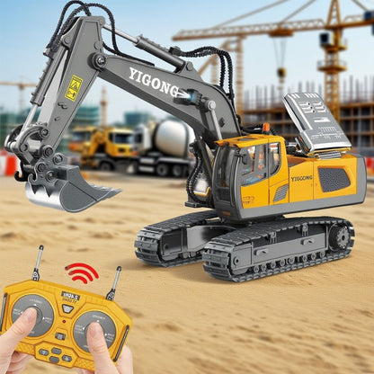 Máquina de Controle Remoto Infantil 2.4G 4WD - Caminhão Basculante, Escavadeira, Pá Carregadeira, Trator de Esteira